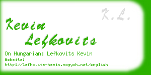 kevin lefkovits business card